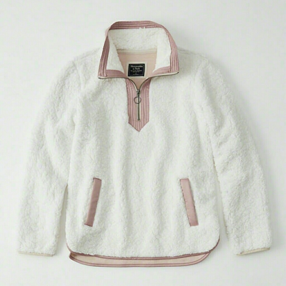 Half zip sherpa pullover NWOT